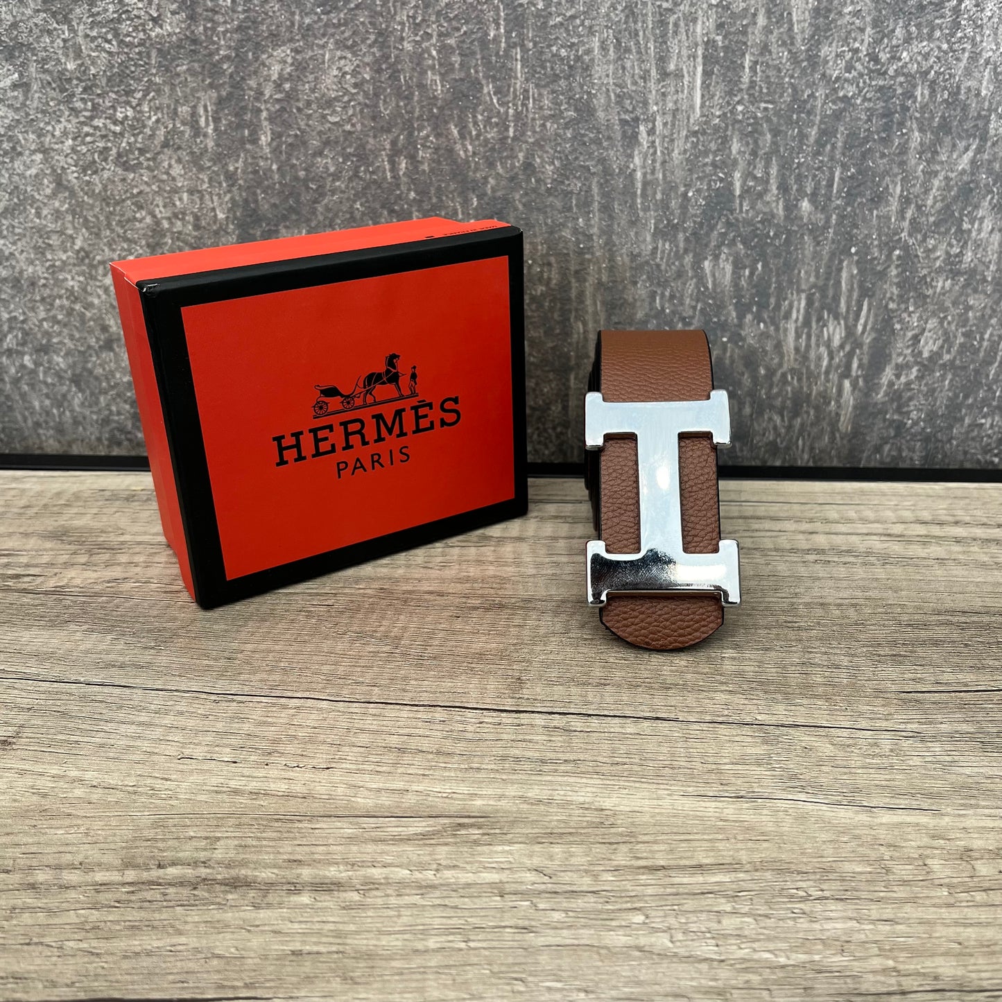 Hermes Belt Taba/Silver