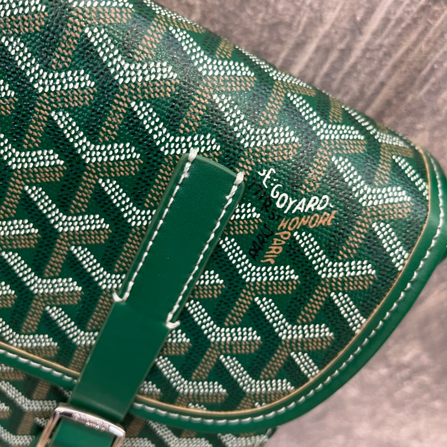 Goyard Goyardine Belvedere PM Green