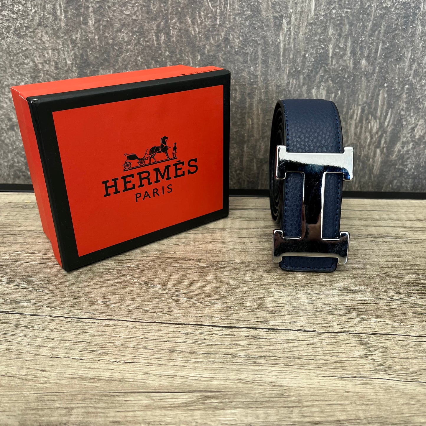 Hermes Belt Blue/Silver