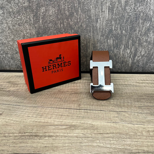 Hermes Belt Taba/Silver