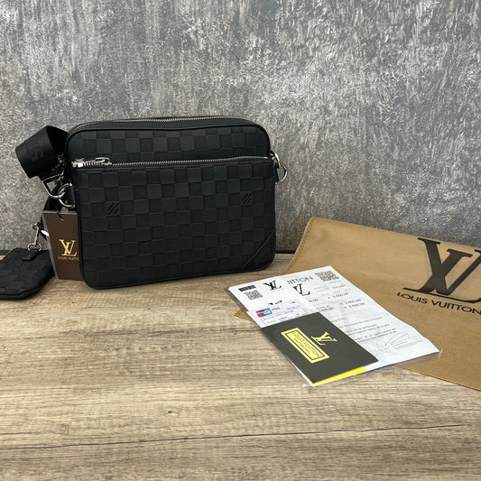 LV Trio Messenger Black Damier