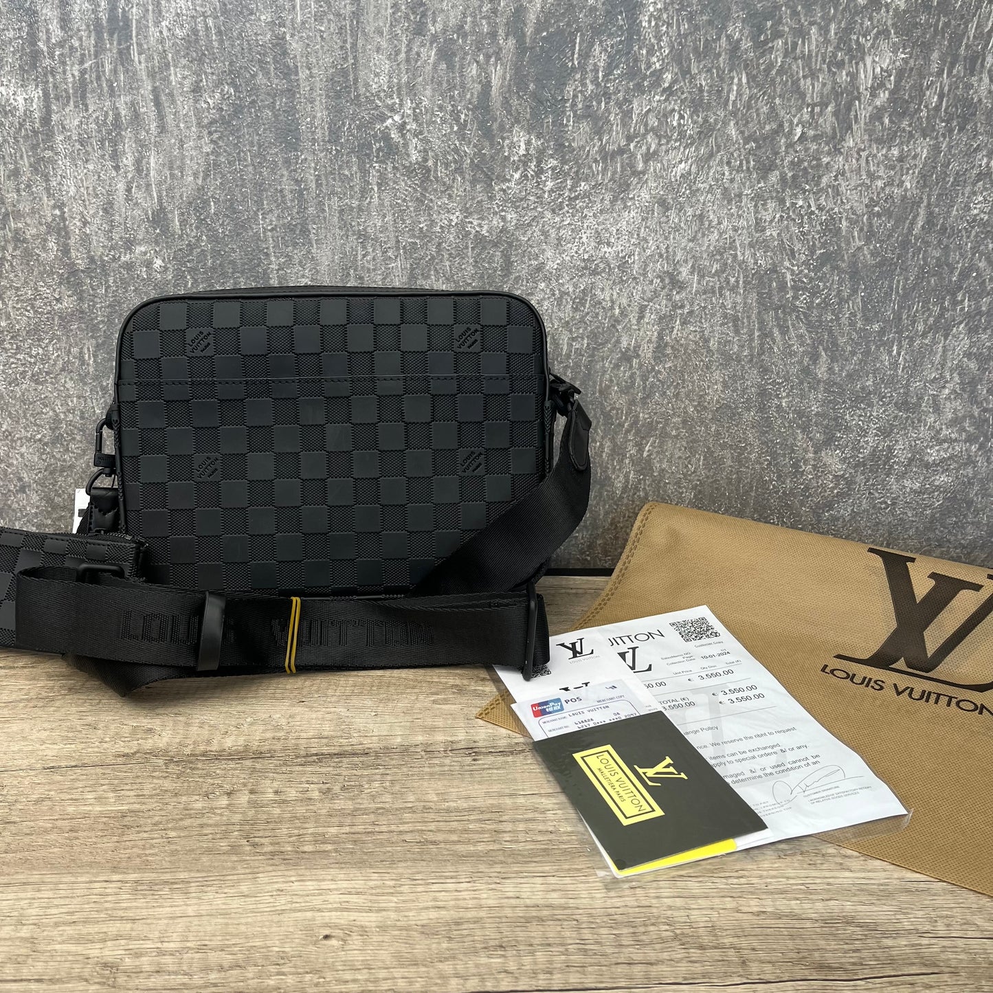 LV Duo Messenger Bag Black Damier