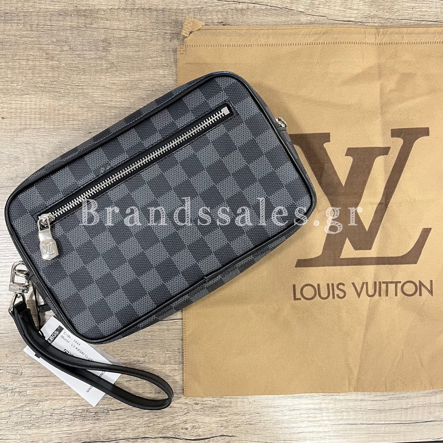 LV Kasai Clutch Grey Damier
