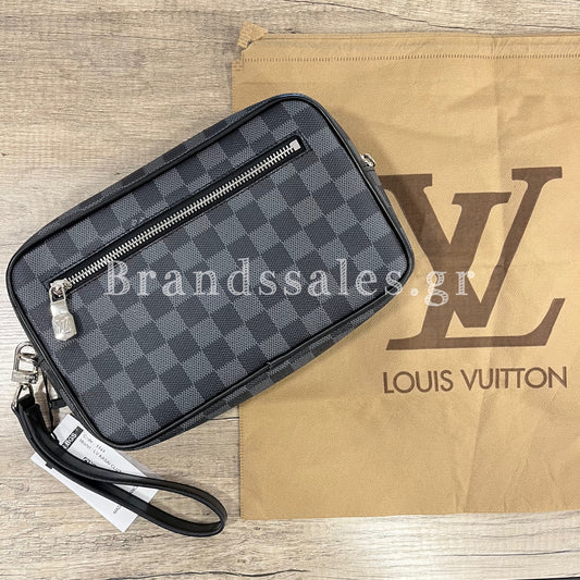 LV Kasai Clutch Grey Damier